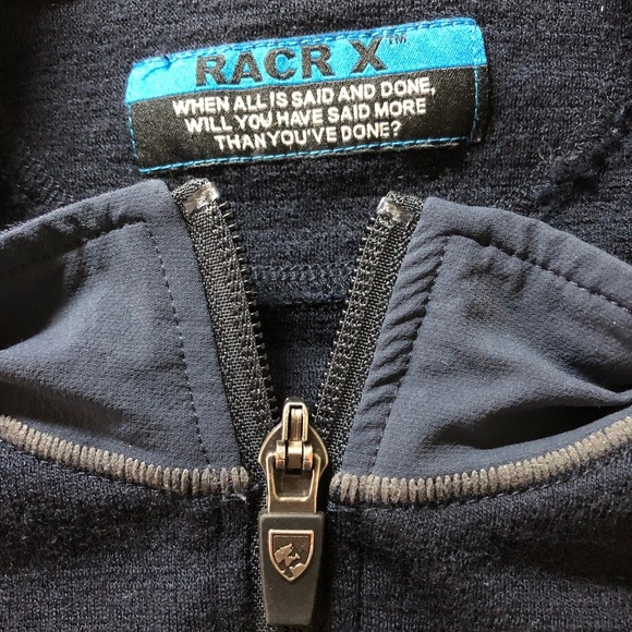 KUHL Merino Wool Sweater Mens M Racr X Full Zip Slim Jacket Mid Base Layer *Flaw - Picture 8 of 15